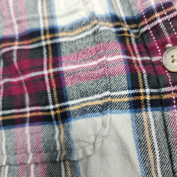 Madewell Tartan Plaid Brushed Multi Flannel Button Up Top Size XS - Picture 5 of 5